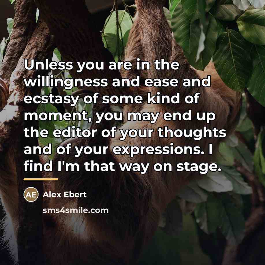 “Unless you are in the willingness and ease and ecstasy…” quote by Alex Ebert