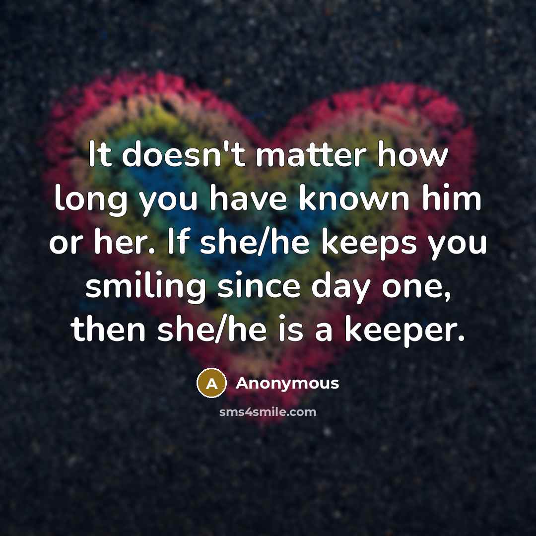 “It doesn't matter how long you have known him or…” quote by Anonymous