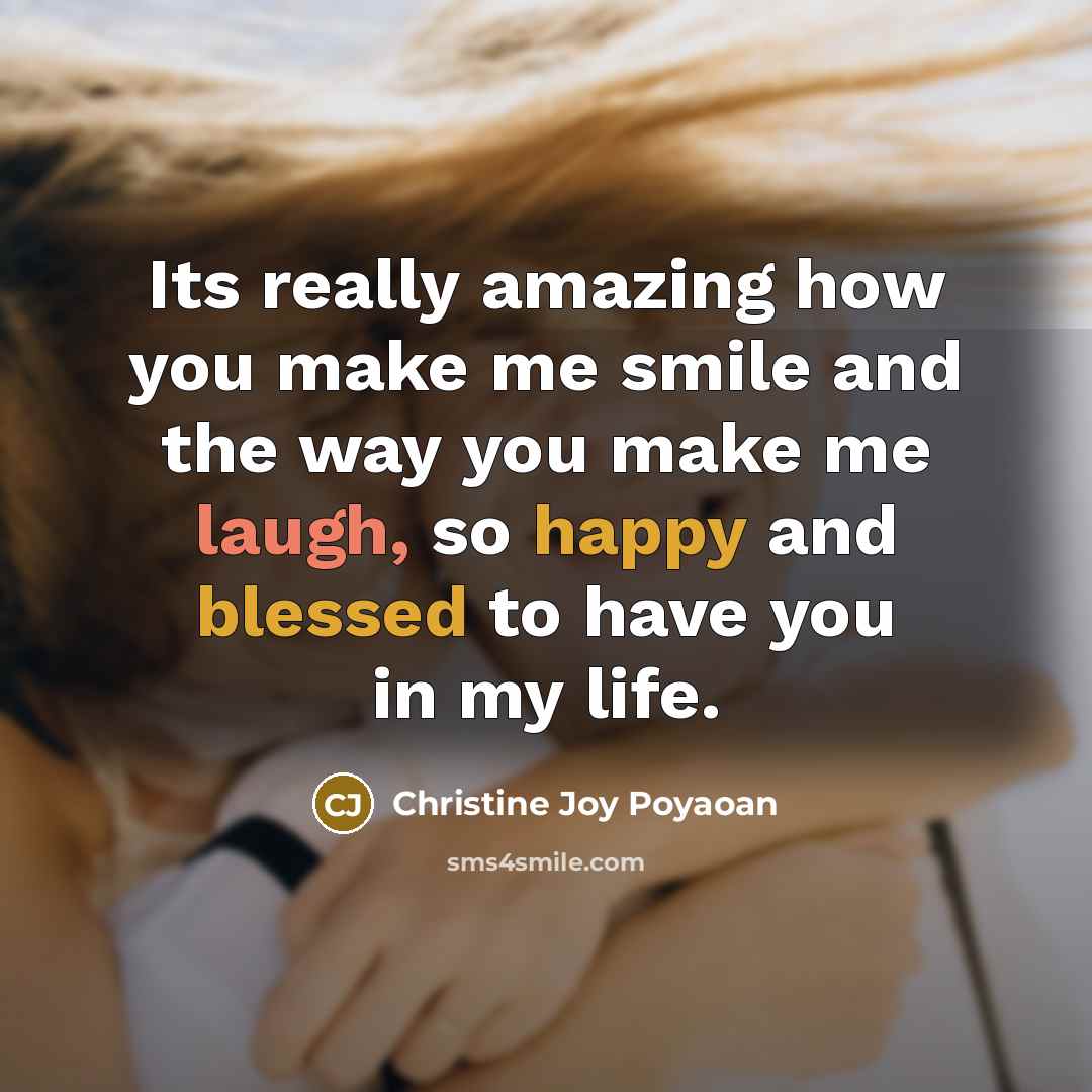 “Its really amazing how you make me smile and the…” quote by Christine Joy Poyaoan