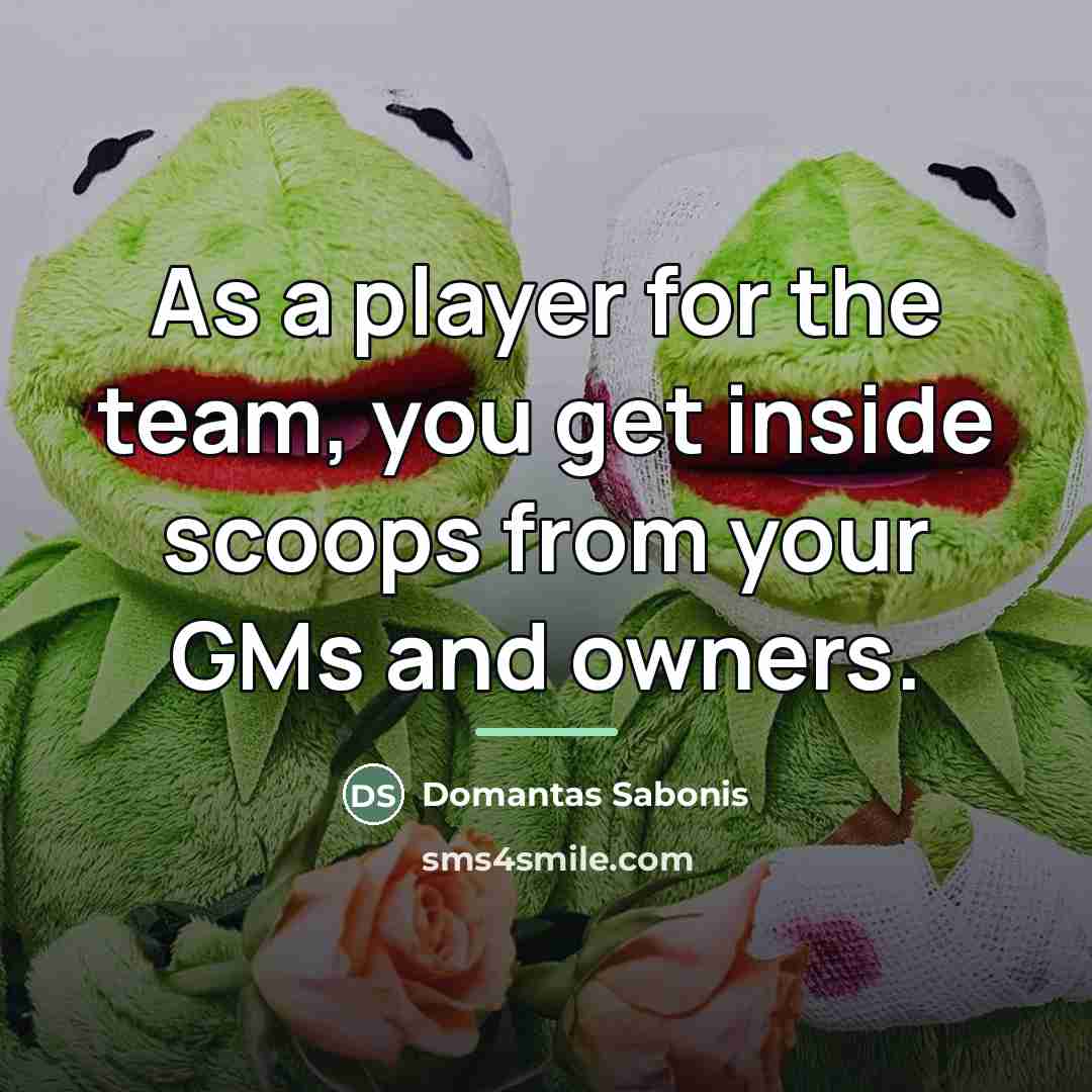 “As a player for the team, you get inside scoops…” quote by Domantas Sabonis