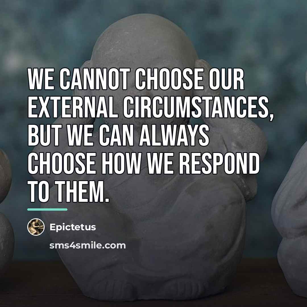 “We cannot choose our external circumstances, but we can always…” quote by Epictetus
