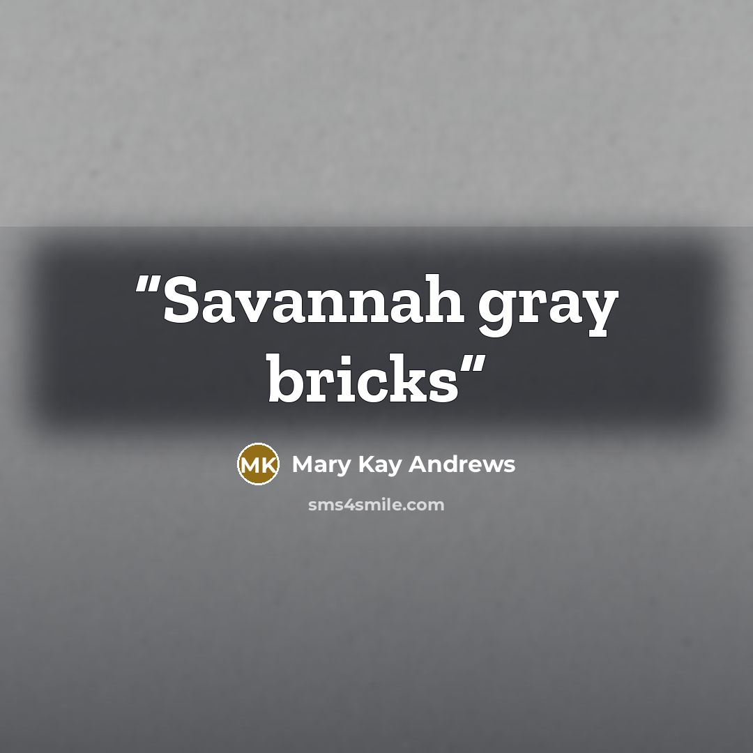“Savannah gray bricks” quote by Mary Kay Andrews