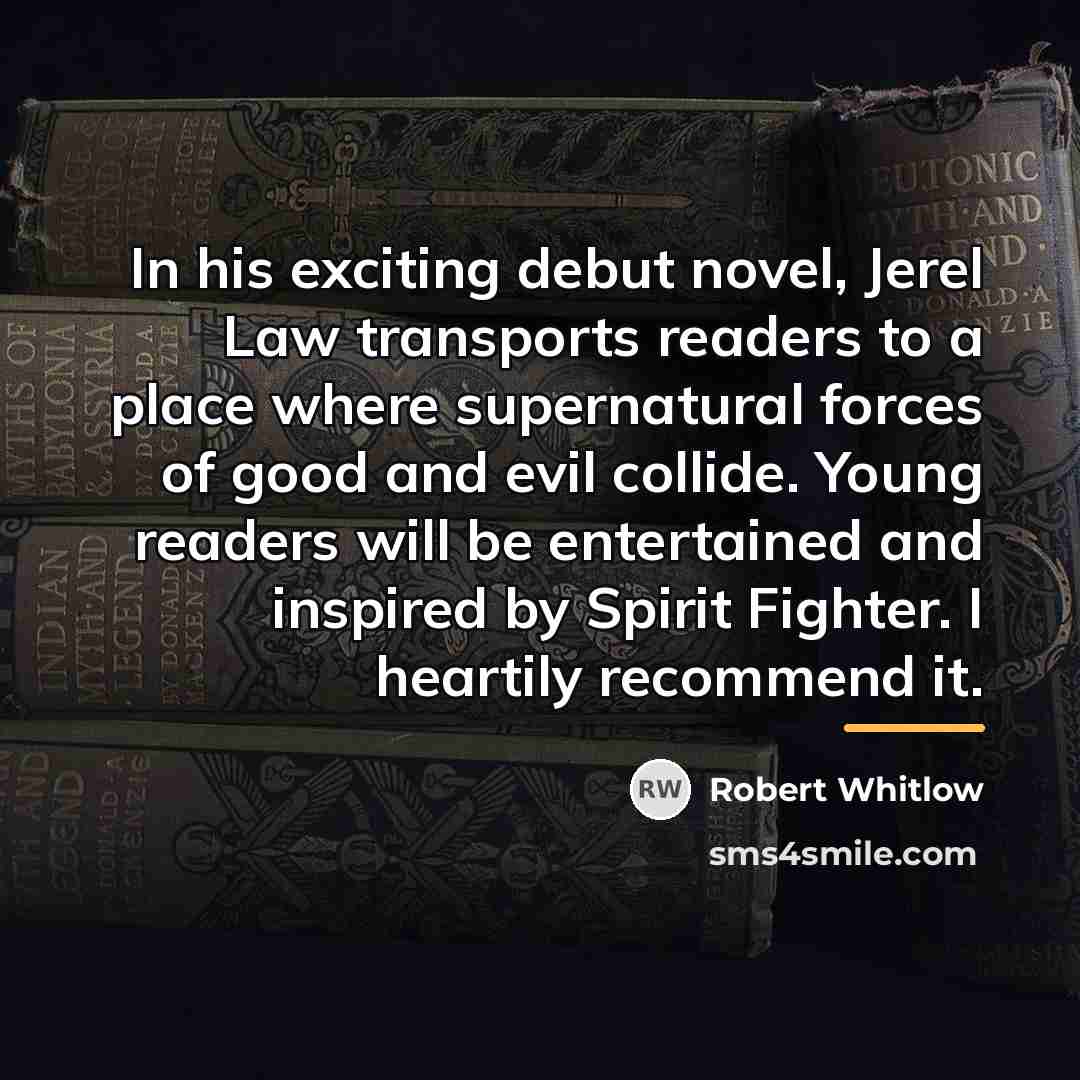 “In his exciting debut novel, Jerel Law transports readers to…” quote by Robert Whitlow