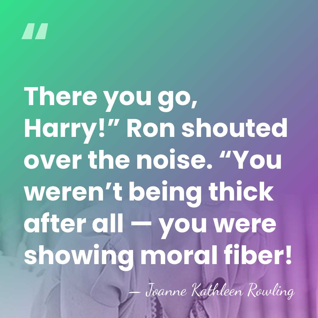 There you go, Harry!” Ron shouted over the noise. “You weren’t being&hellip; - Joanne Kathleen Rowling