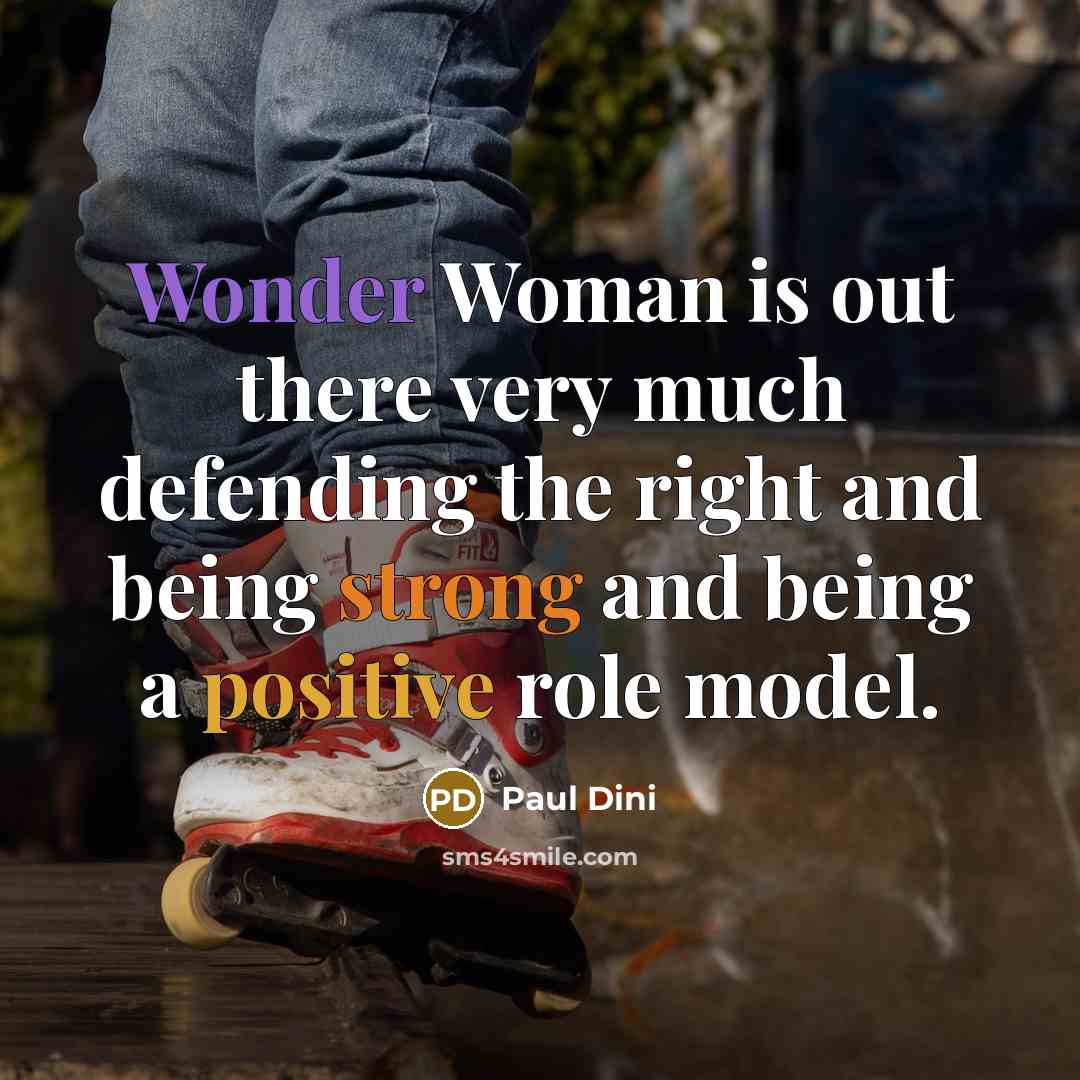 “Wonder Woman is out there very much defending the right…” quote by Paul Dini