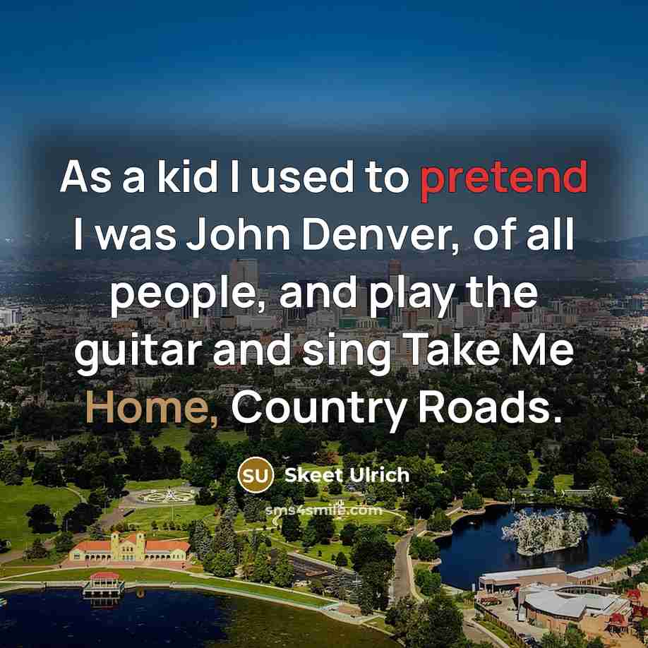 “As a kid I used to pretend I was John…” quote by Skeet Ulrich