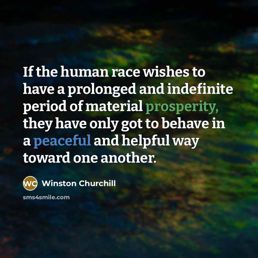 “If the human race wishes to have a prolonged and…” quote by Winston Churchill