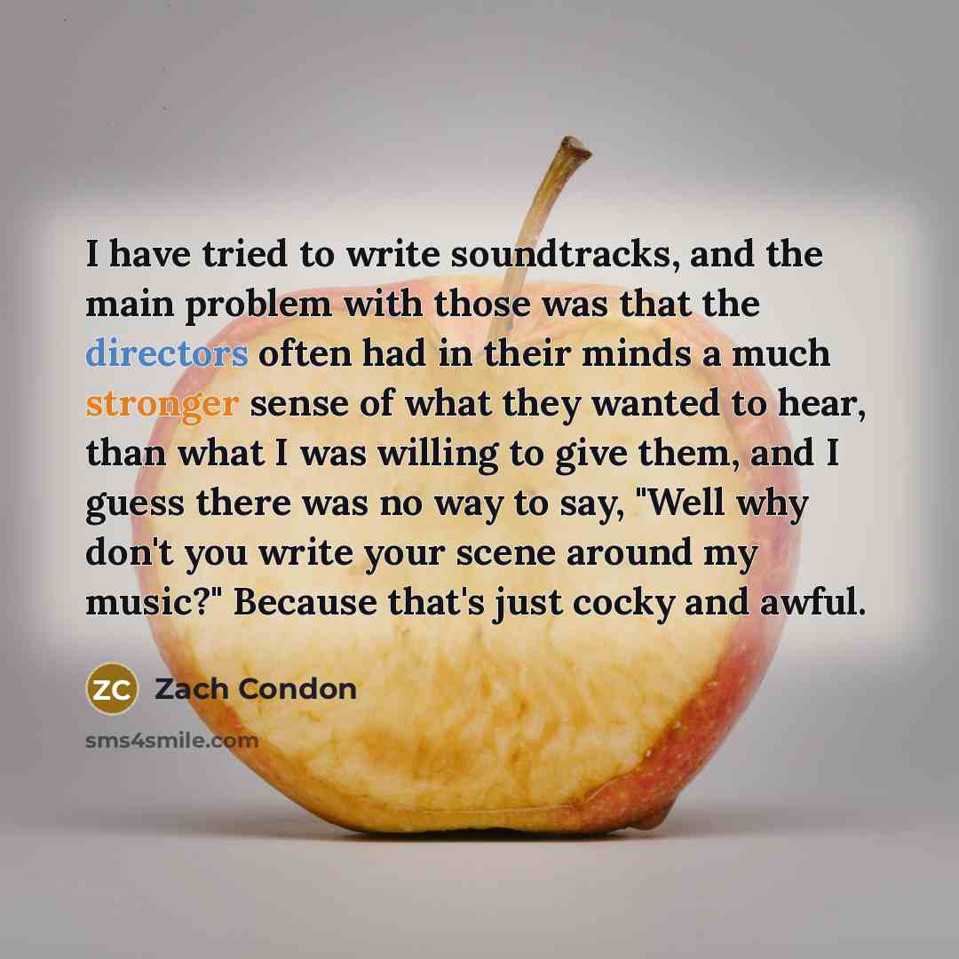 “I have tried to write soundtracks, and the main problem…” quote by Zach Condon