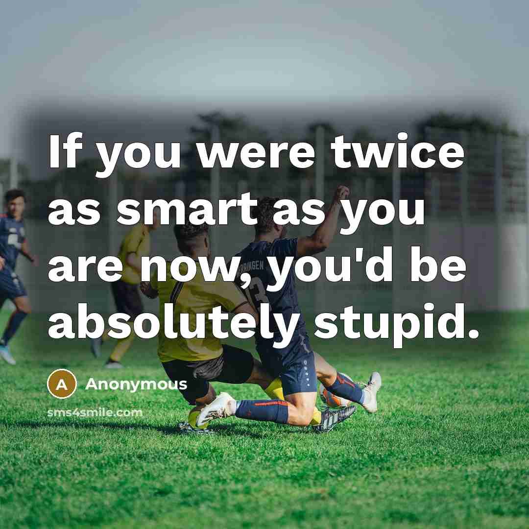 “If you were twice as smart as you are now,…” quote by Anonymous