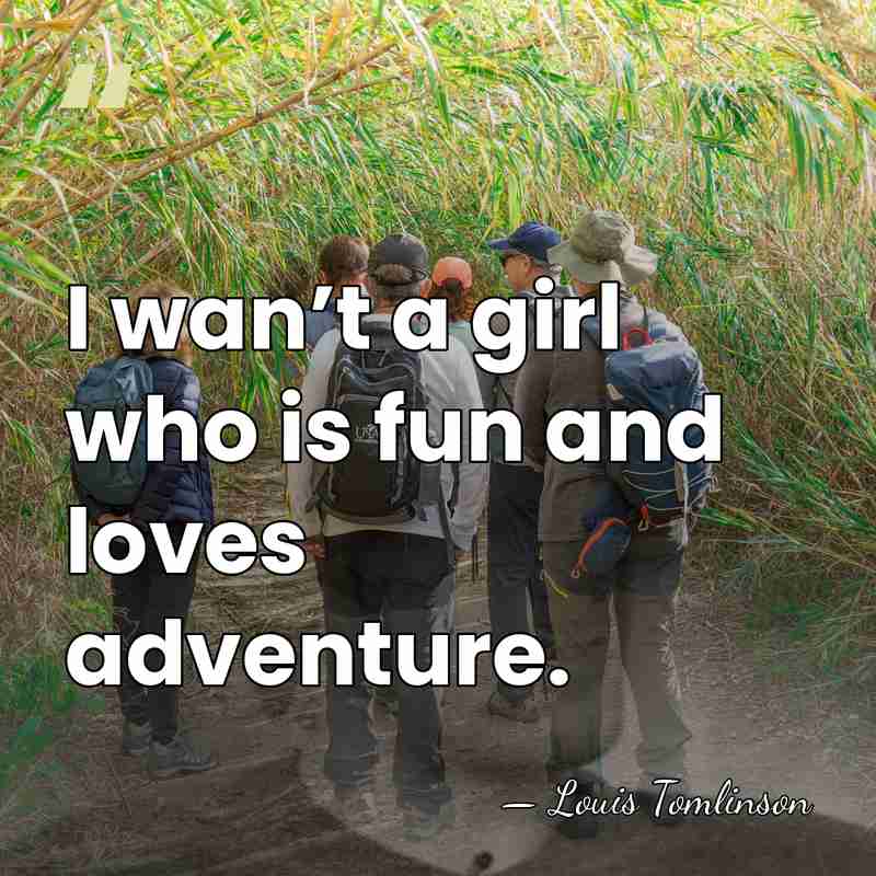 I wan’t a girl who is fun and loves adventure. - Louis Tomlinson