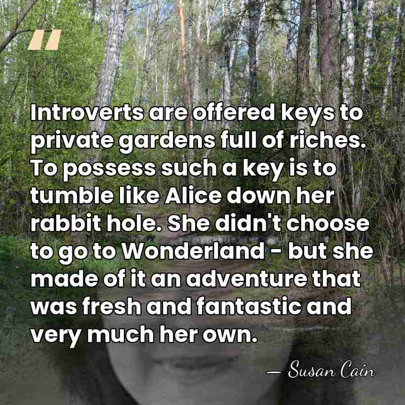 Introverts are offered keys to private gardens full of riches. To possess&hellip; - Susan Cain