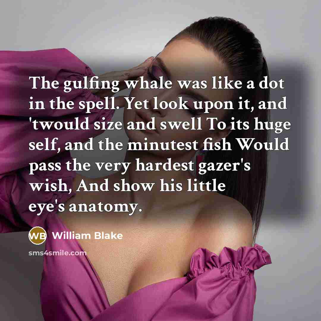 “The gulfing whale was like a dot in the spell.…” quote by William Blake