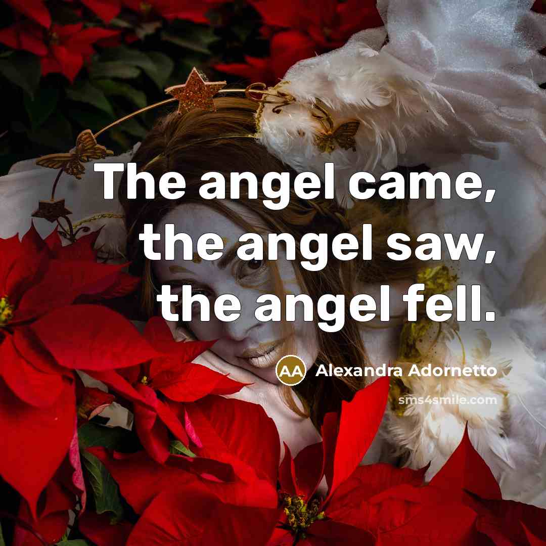 “The angel came, the angel saw, the angel fell.…” quote by Alexandra Adornetto