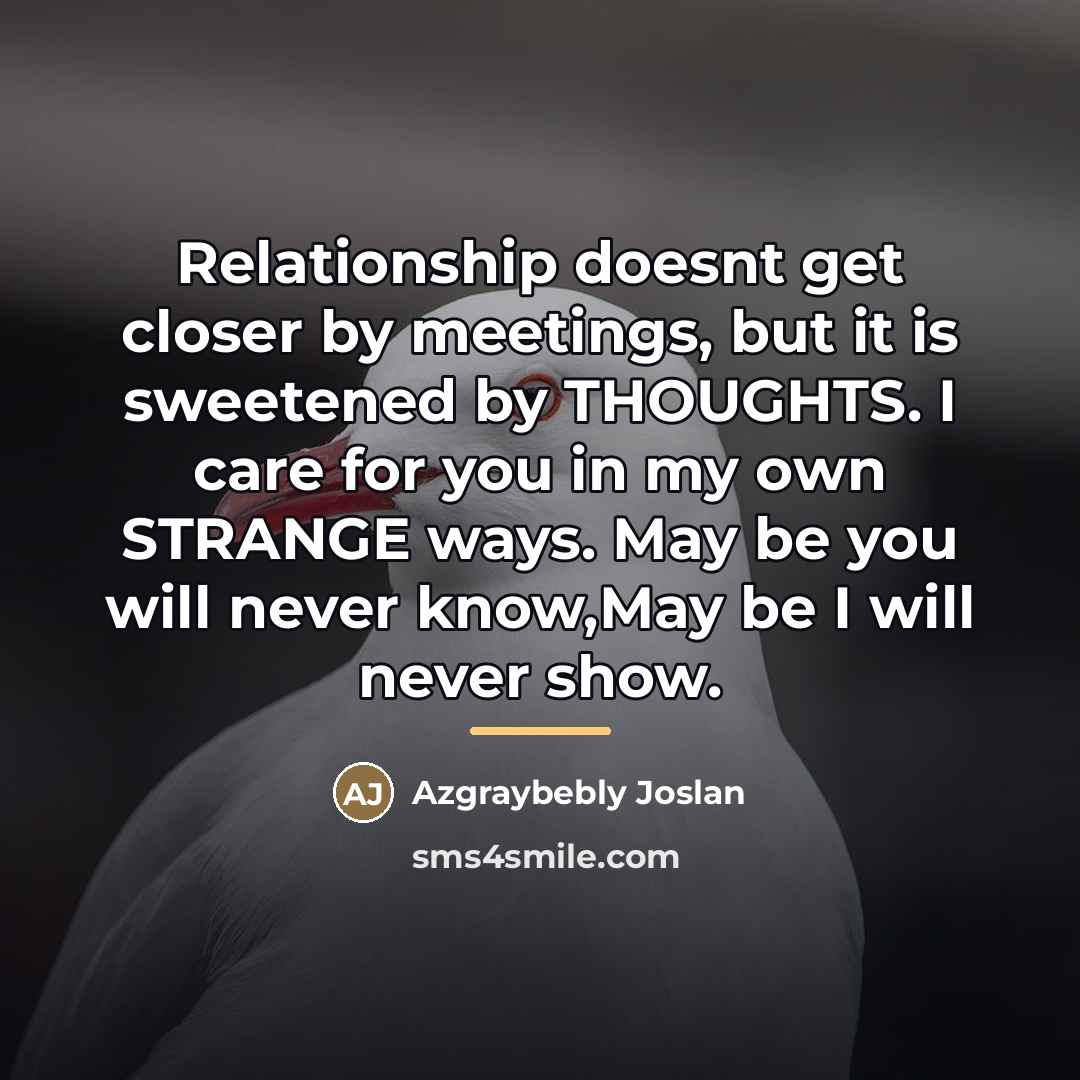 “Relationship doesnt get closer by meetings, but it is sweetened…” quote by Azgraybebly Joslan