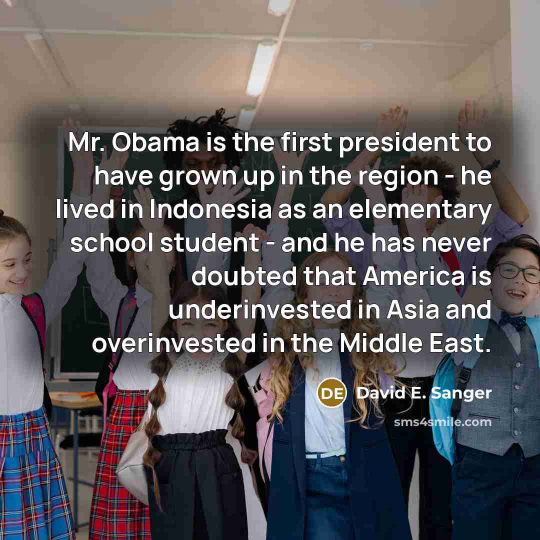 “Mr. Obama is the first president to have grown up…” quote by David E. Sanger