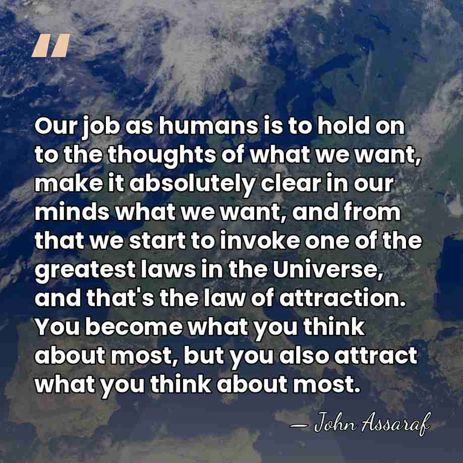 Our job as humans is to hold on to the thoughts of&hellip; - John Assaraf