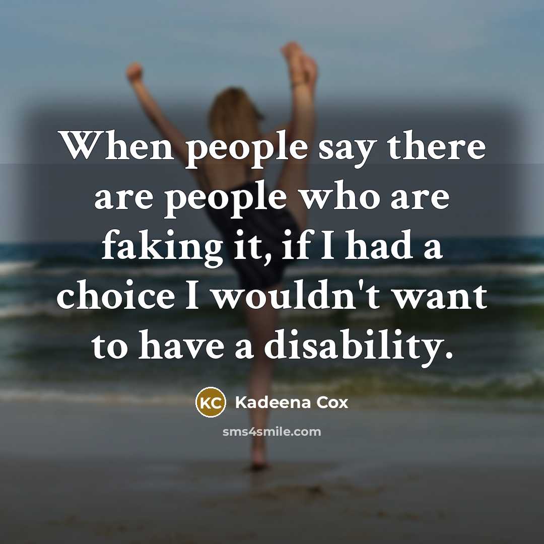 “When people say there are people who are faking it,…” quote by Kadeena Cox