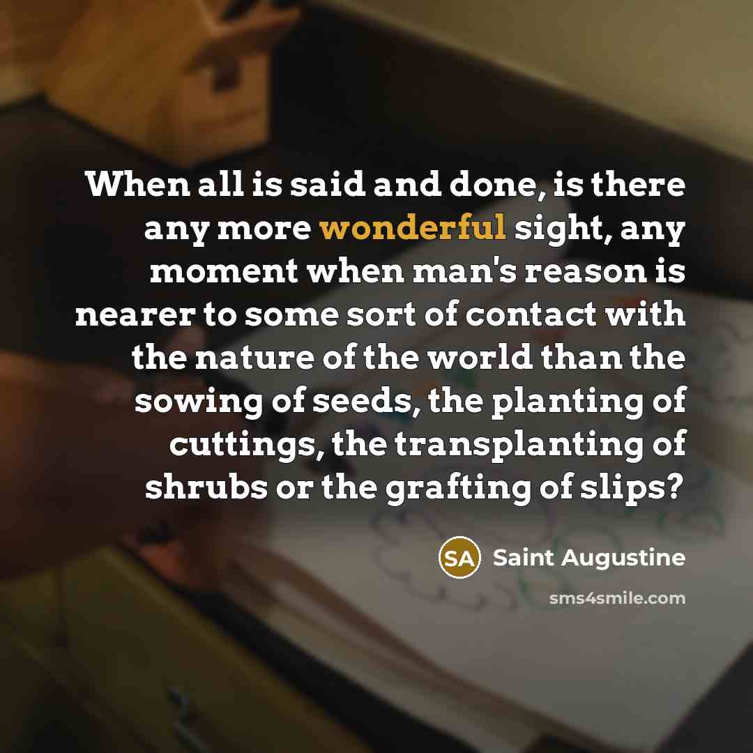“When all is said and done, is there any more…” quote by Saint Augustine