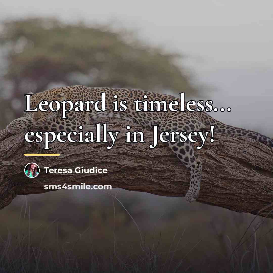 “Leopard is timeless... especially in Jersey!…” quote by Teresa Giudice