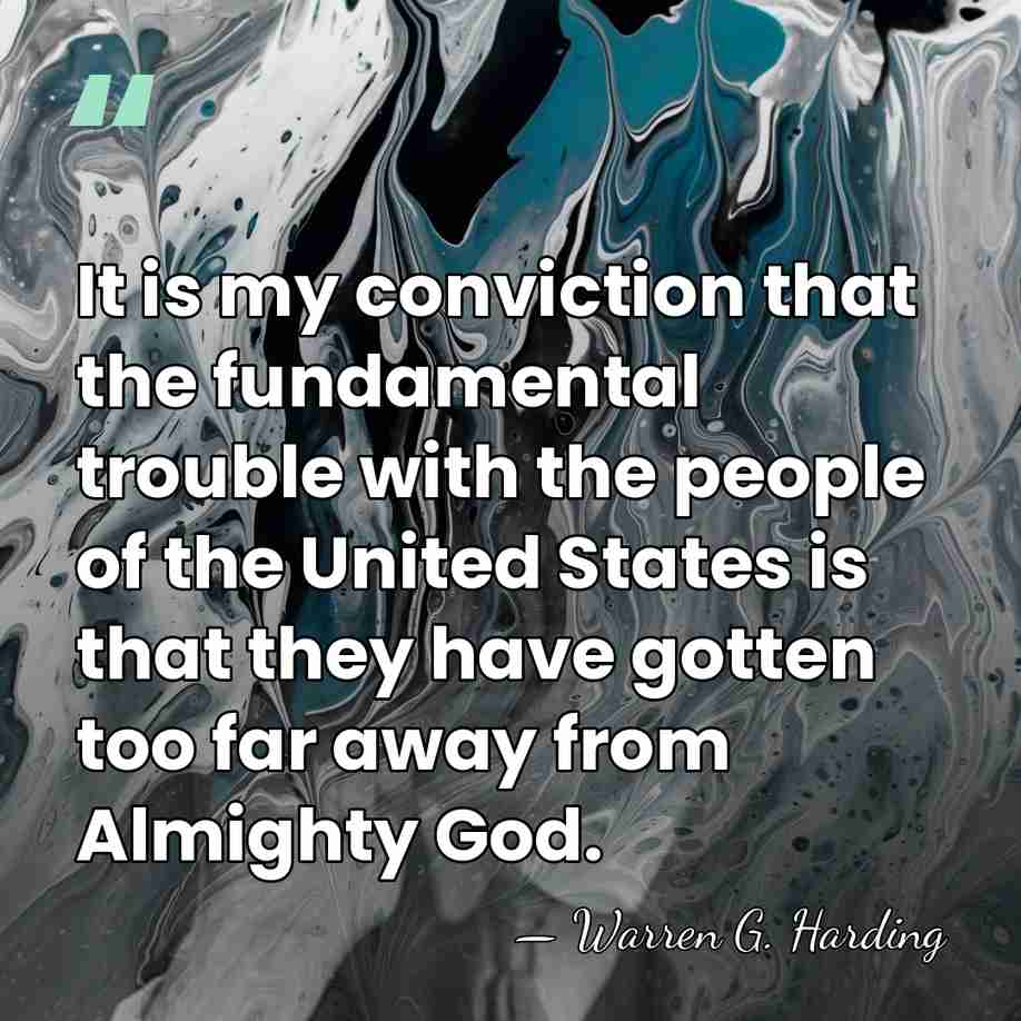 It is my conviction that the fundamental trouble with the people of&hellip; - Warren G. Harding