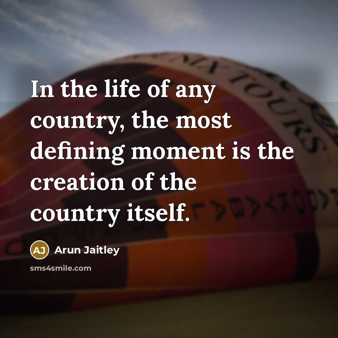 “In the life of any country, the most defining moment…” quote by Arun Jaitley