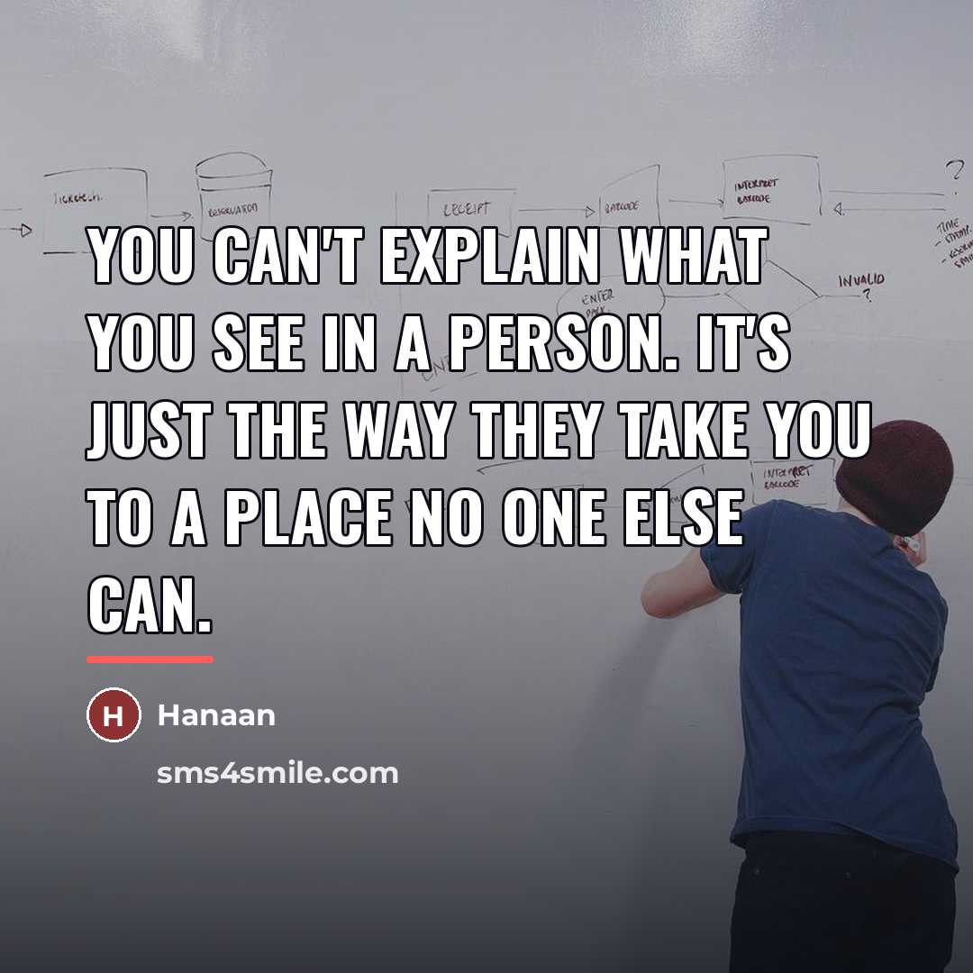 “You can't explain what you see in a person. It's…” quote by Hanaan