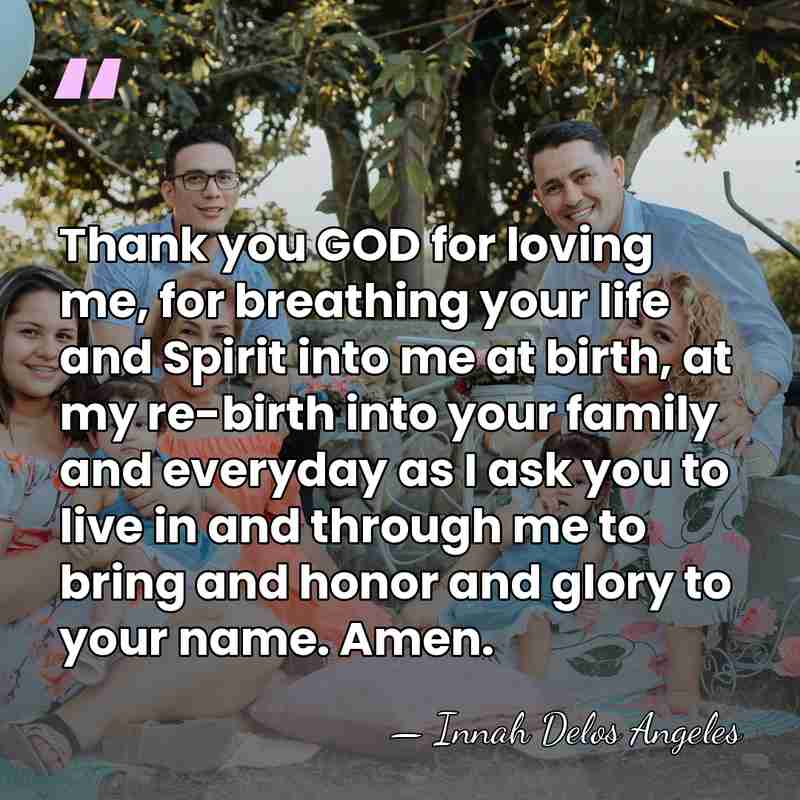 Thank you GOD for loving me, for breathing your life and Spirit&hellip; - Innah Delos Angeles