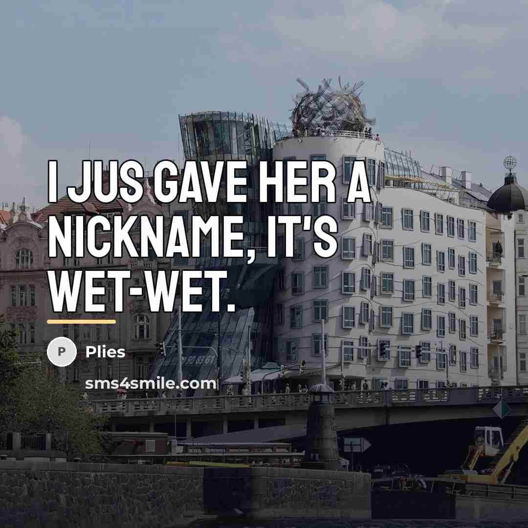“I jus gave her a nickname, it's wet-wet.…” quote by Plies
