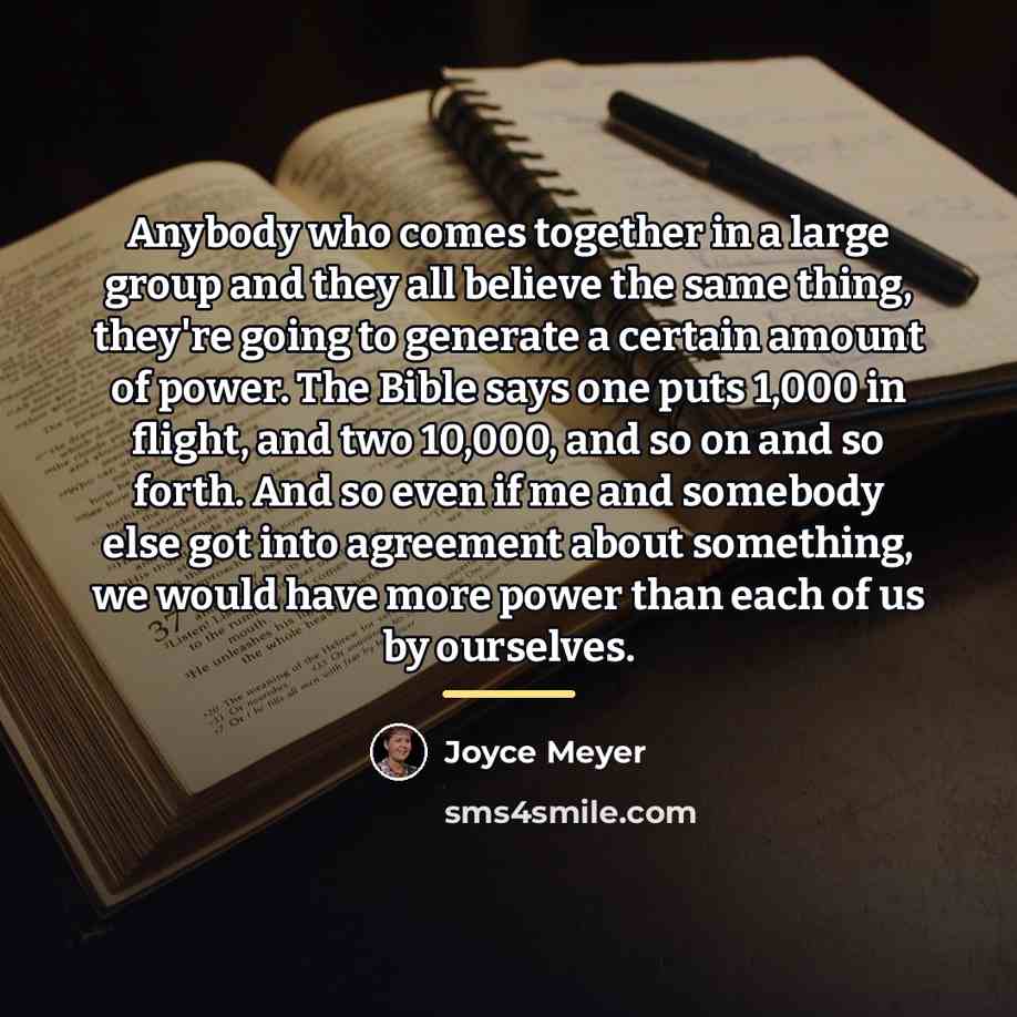 “Anybody who comes together in a large group and they…” quote by Joyce Meyer