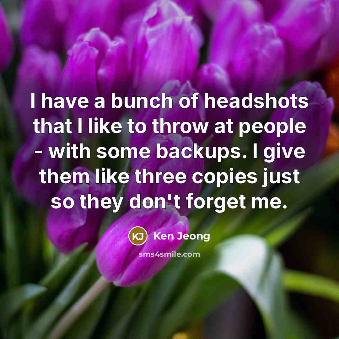 “I have a bunch of headshots that I like to…” quote by Ken Jeong