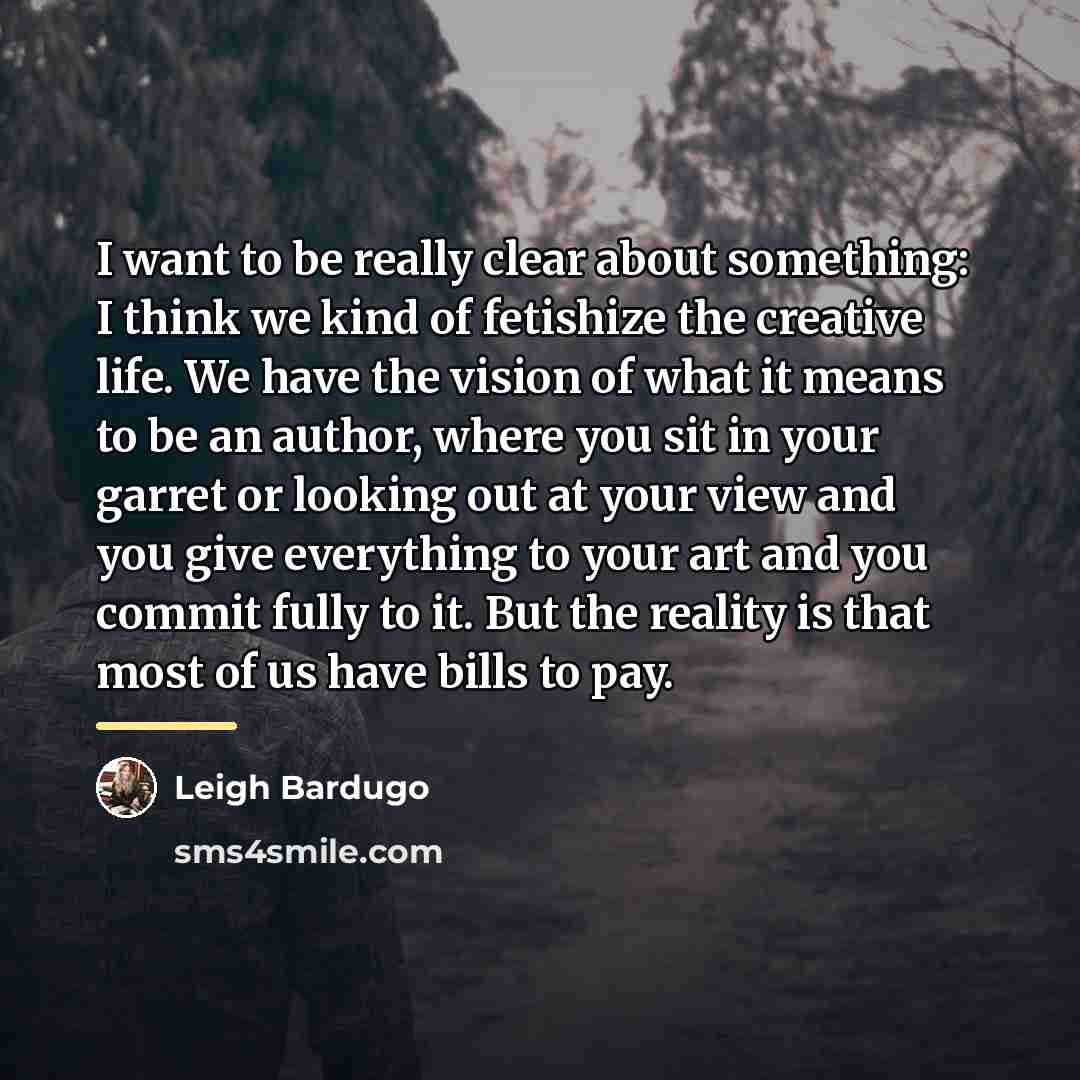 “I want to be really clear about something: I think…” quote by Leigh Bardugo