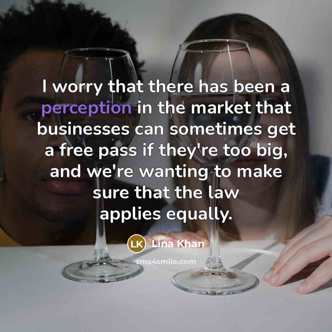 “I worry that there has been a perception in the…” quote by Lina Khan