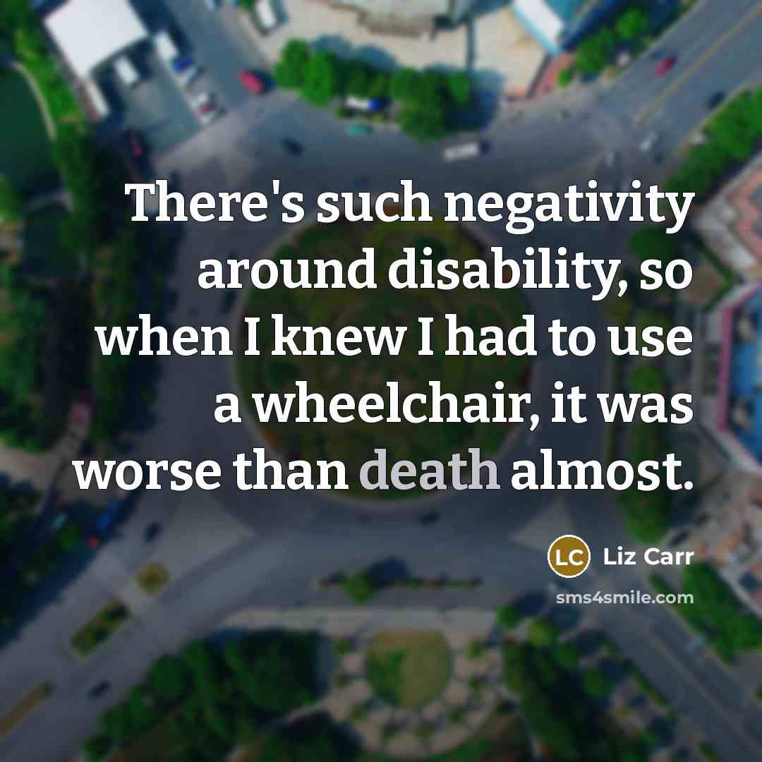 “There's such negativity around disability, so when I knew I…” quote by Liz Carr
