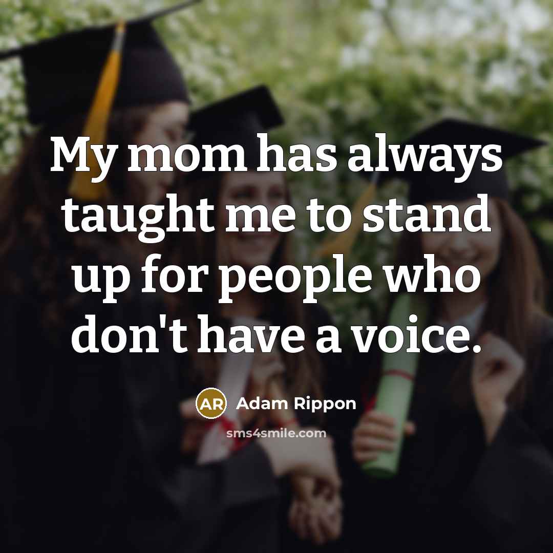 “My mom has always taught me to stand up for…” quote by Adam Rippon
