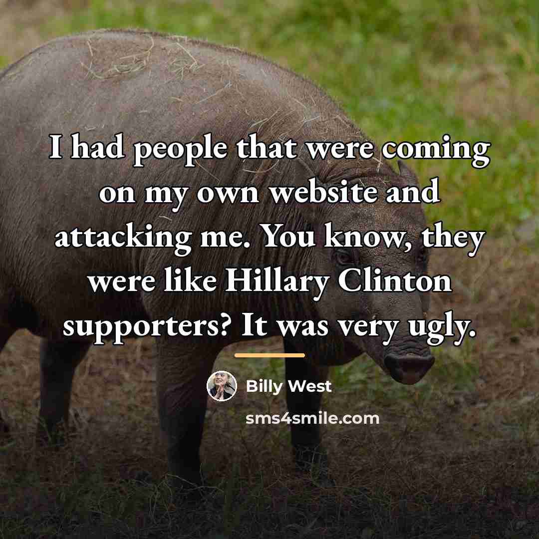 “I had people that were coming on my own website…” quote by Billy West