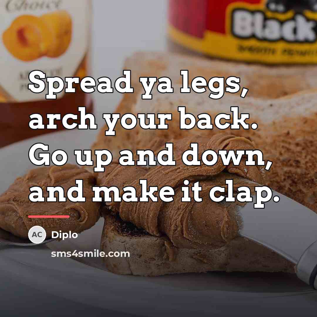 “Spread ya legs, arch your back. Go up and down,…” quote by Diplo