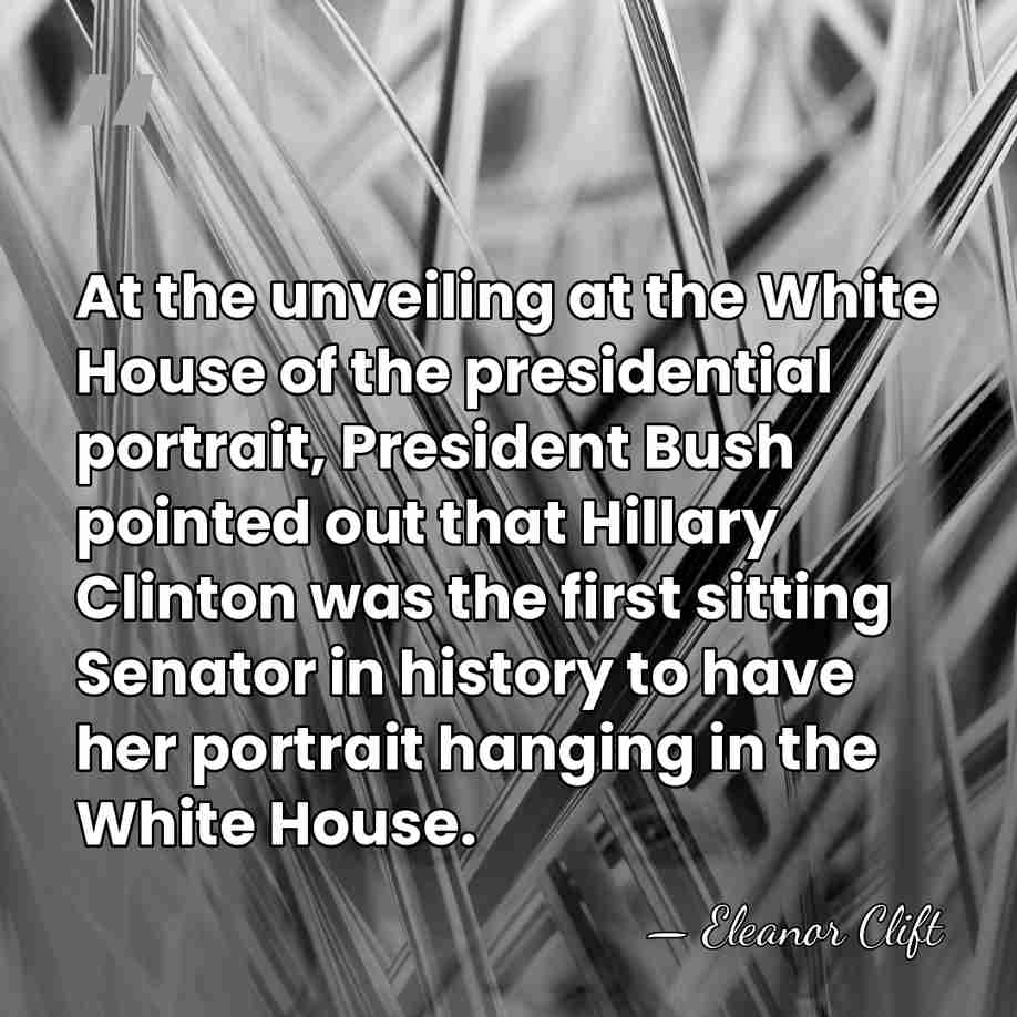 At the unveiling at the White House of the presidential portrait, President&hellip; - Eleanor Clift