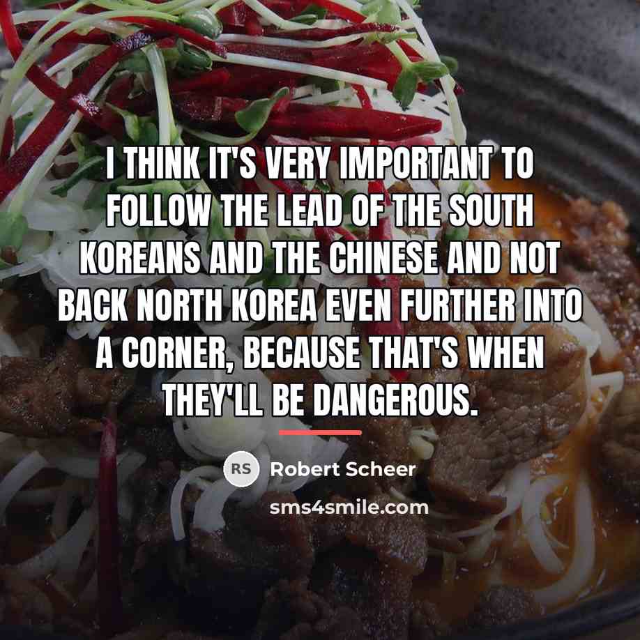 “I think it's very important to follow the lead of…” quote by Robert Scheer
