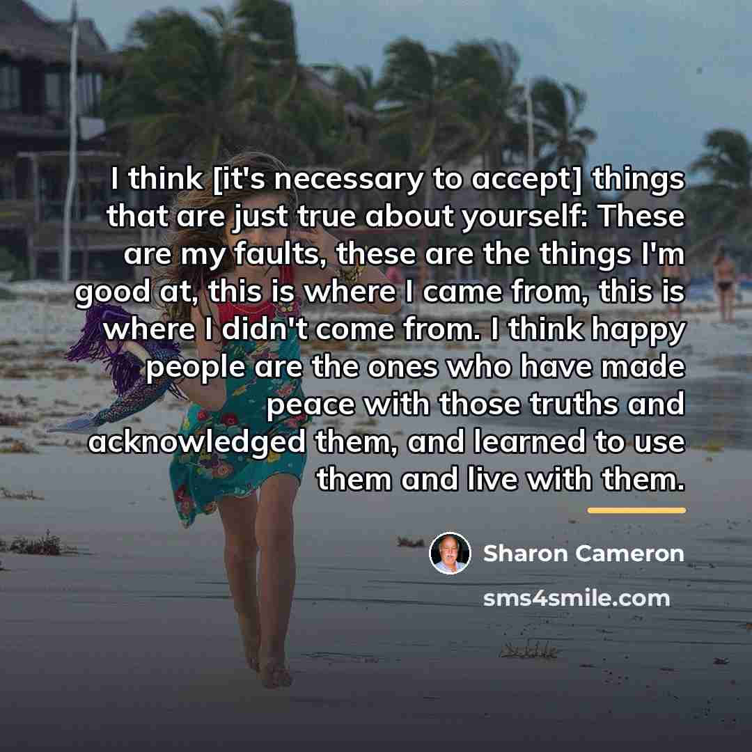 “I think [it's necessary to accept] things that are just…” quote by Sharon Cameron