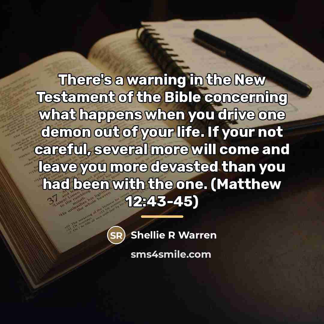 “There's a warning in the New Testament of the Bible…” quote by Shellie R Warren