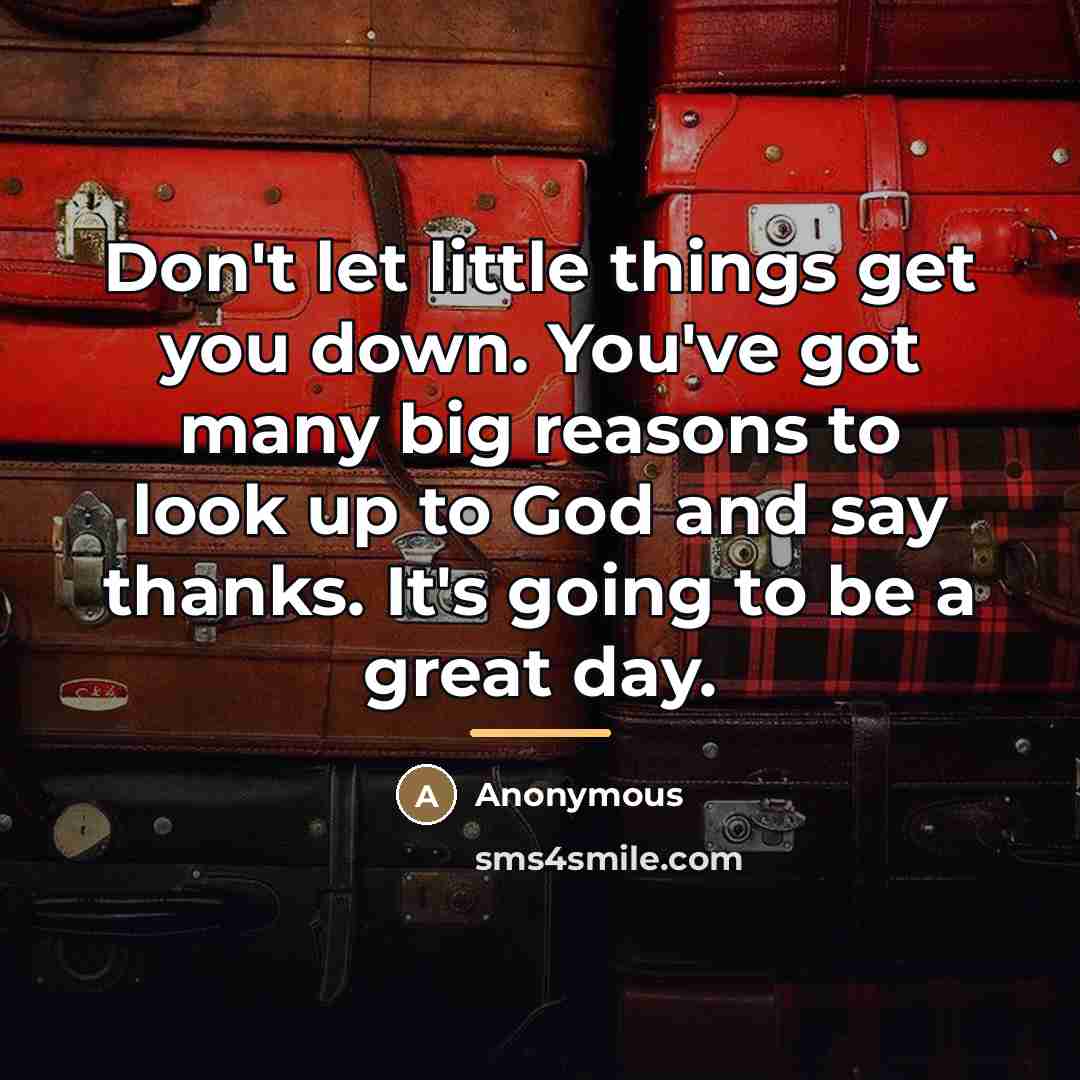 “Don't let little things get you down. You've got many…” quote by Anonymous