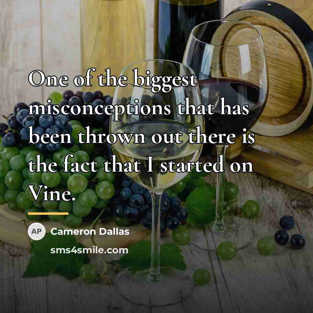 “One of the biggest misconceptions that has been thrown out…” quote by Cameron Dallas