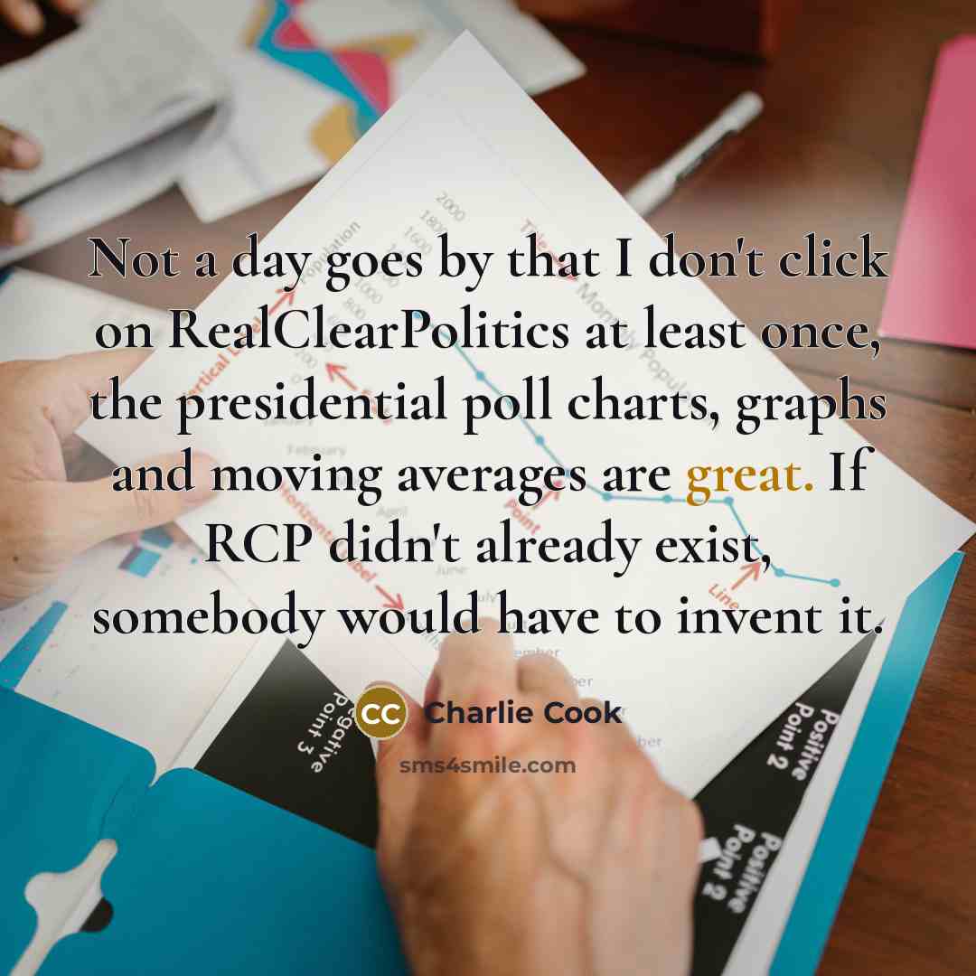 “Not a day goes by that I don't click on…” quote by Charlie Cook