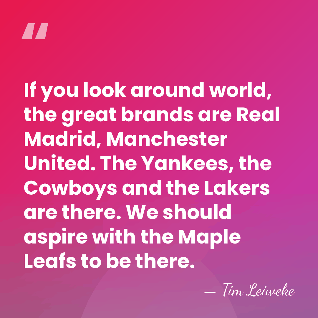 If you look around world, the great brands are Real Madrid, Manchester&hellip; - Tim Leiweke