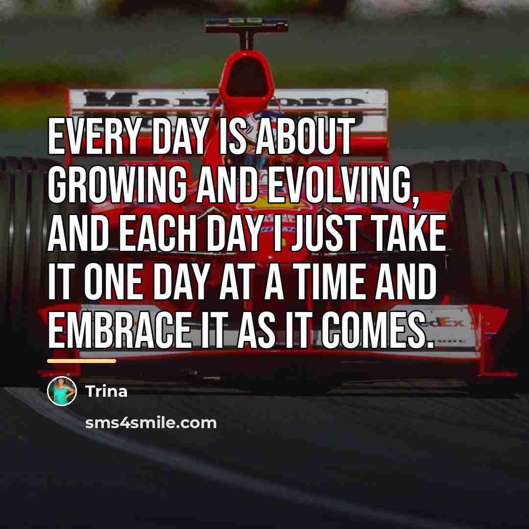 “Every day is about growing and evolving, and each day…” quote by Trina
