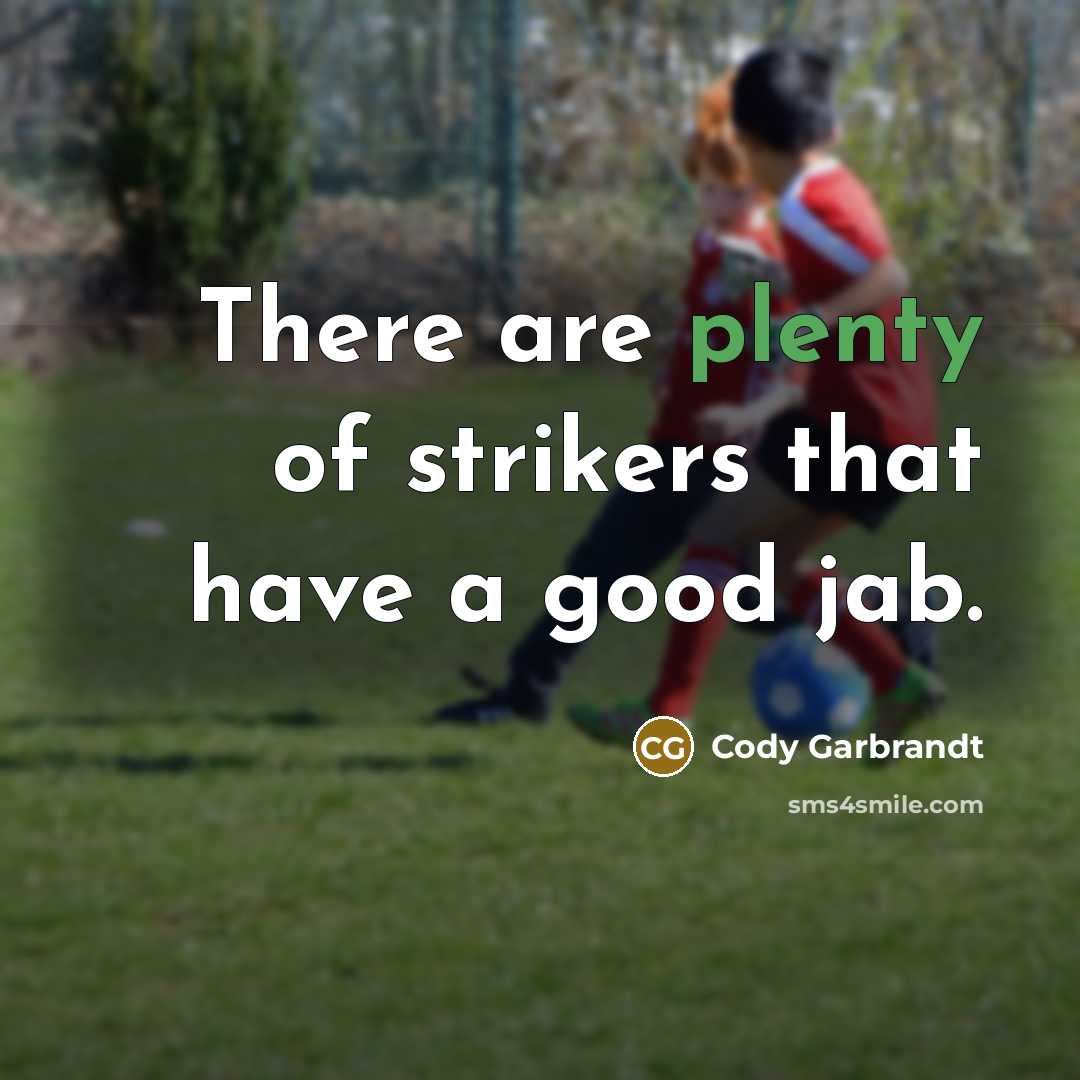“There are plenty of strikers that have a good jab.…” quote by Cody Garbrandt