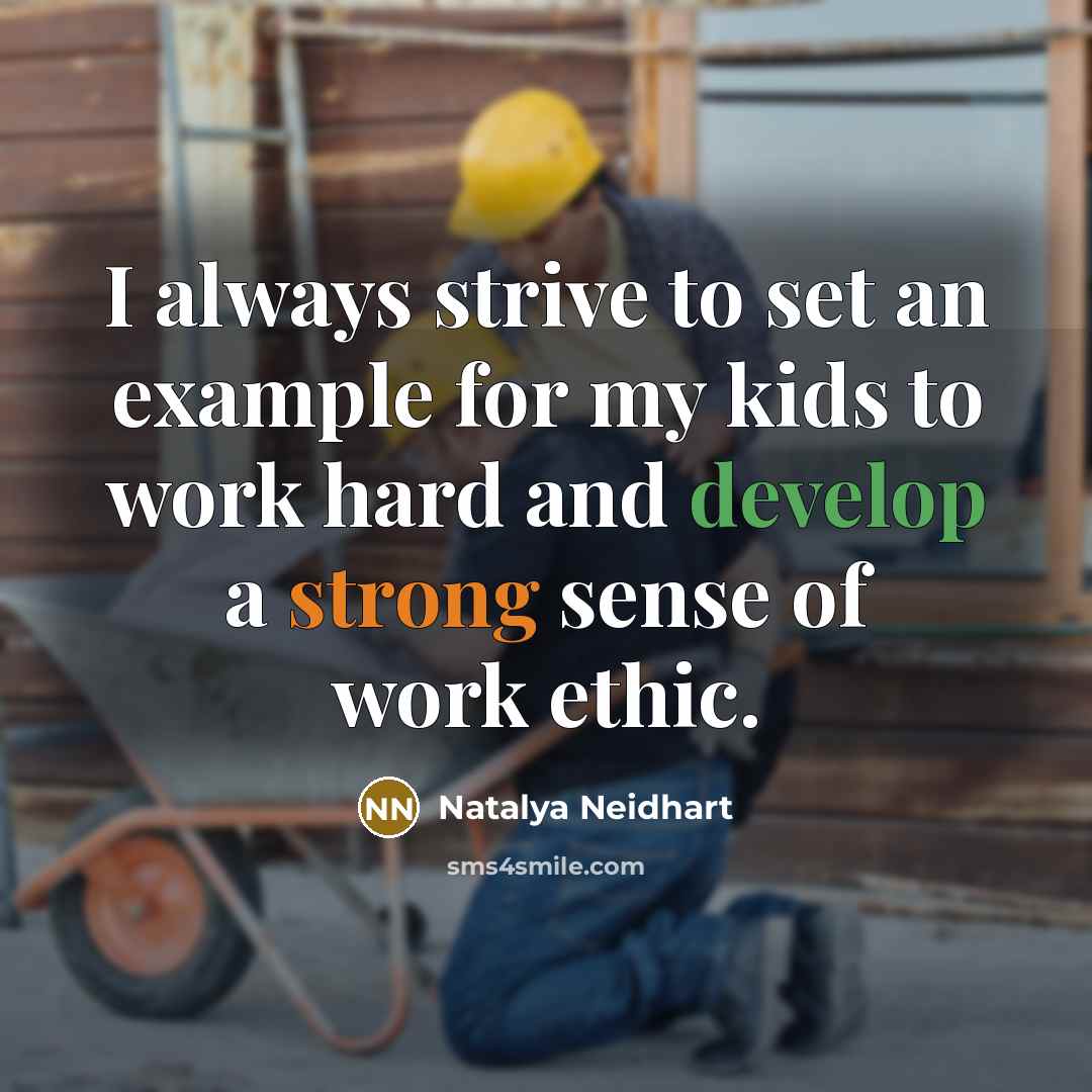 “I always strive to set an example for my kids…” quote by Natalya Neidhart