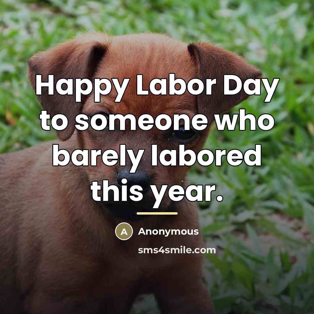 “Happy Labor Day to someone who barely labored this year.…” quote by Anonymous