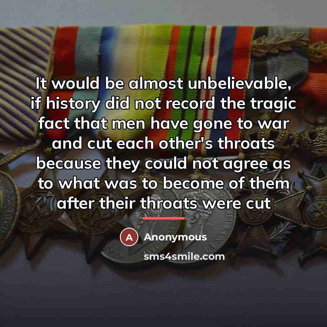 “It would be almost unbelievable, if history did not record…” quote by Walter Parker Stacy