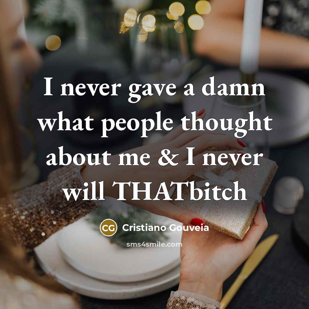 “I never gave a damn what people thought about me…” quote by Cristiano Gouveia